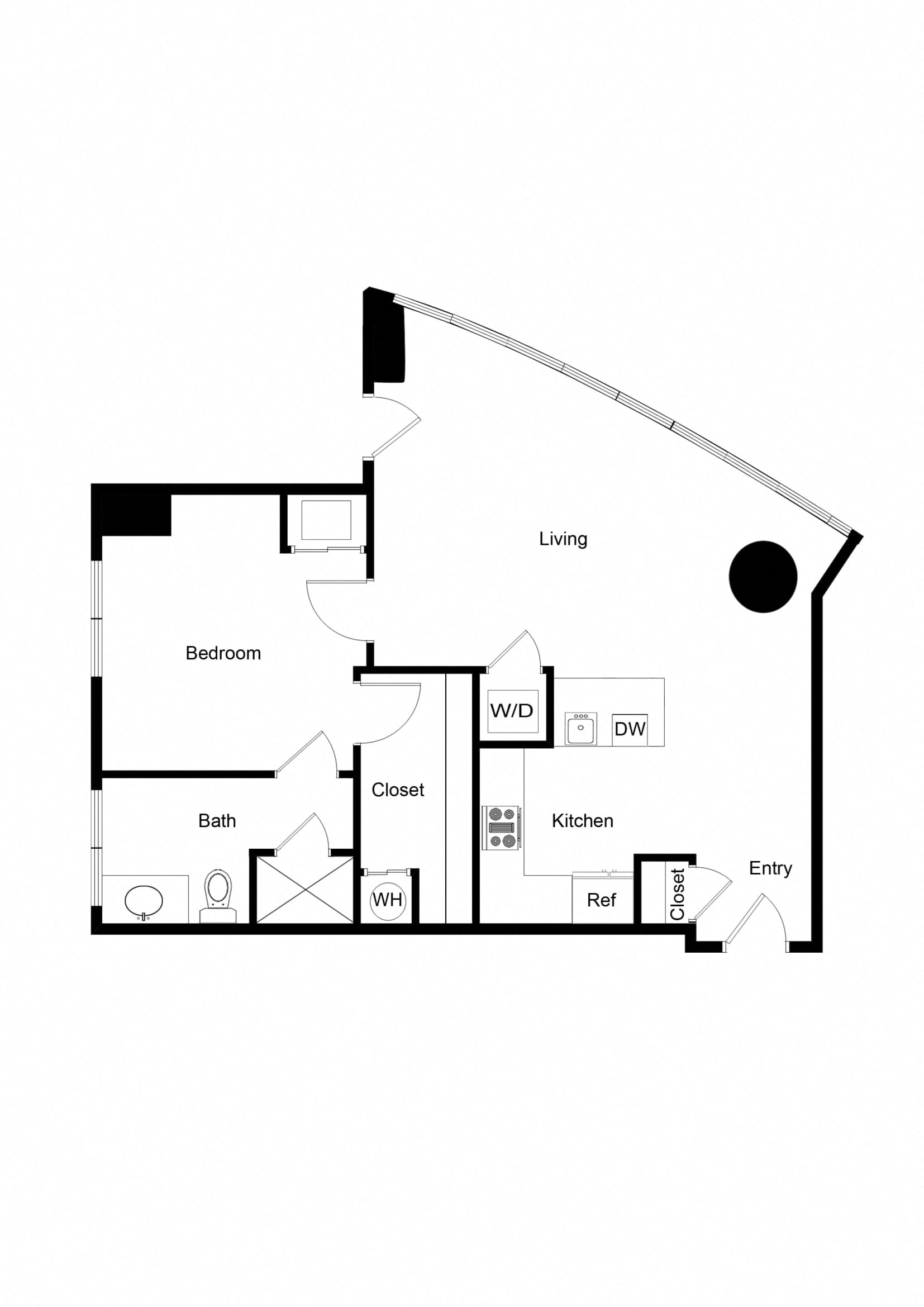1x1 A08-1 Floor Plan 1x1 A08-1 Floor Plan